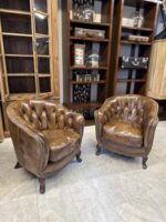 Timothy Oulton Vintage Deri Berjer - Görsel 4