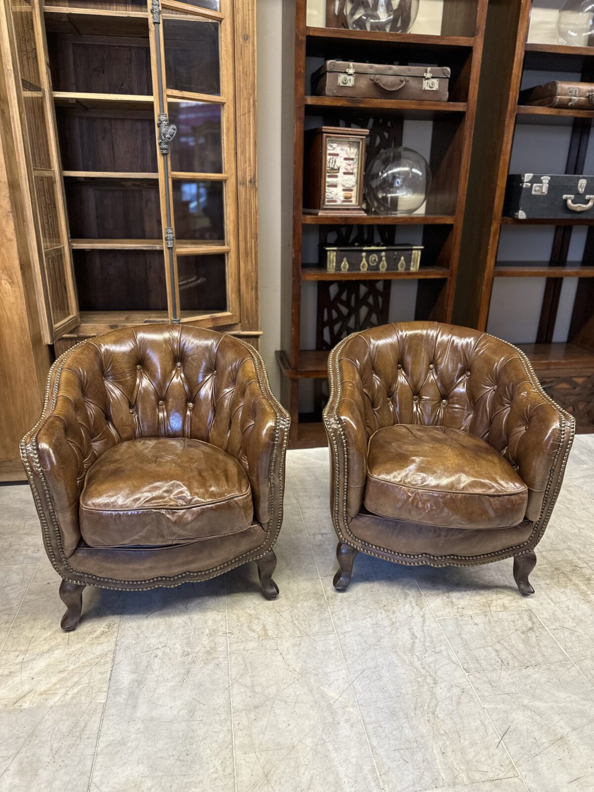 Timothy Oulton Vintage Deri Berjer - Görsel 2