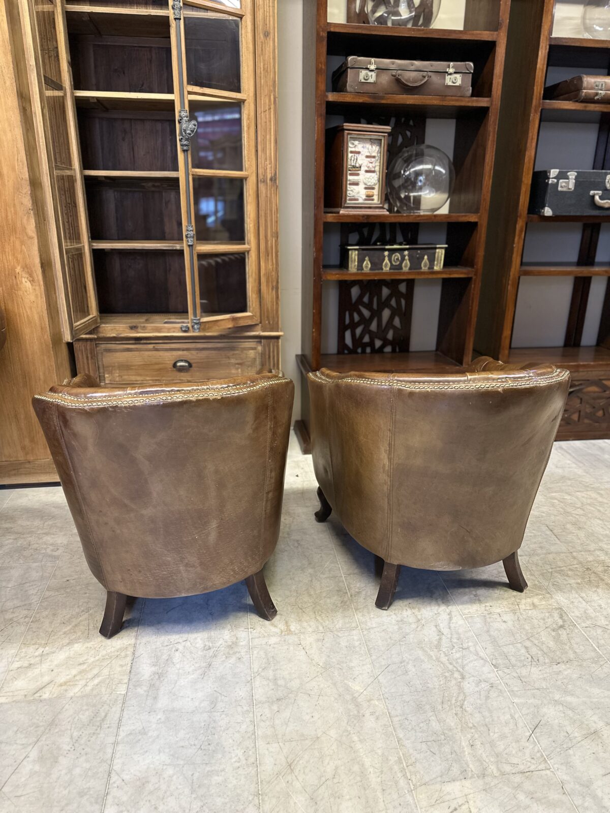 Timothy Oulton Vintage Deri Berjer - Görsel 3