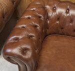 Chesterfield Deri Dörtlü Koltuk - Görsel 2