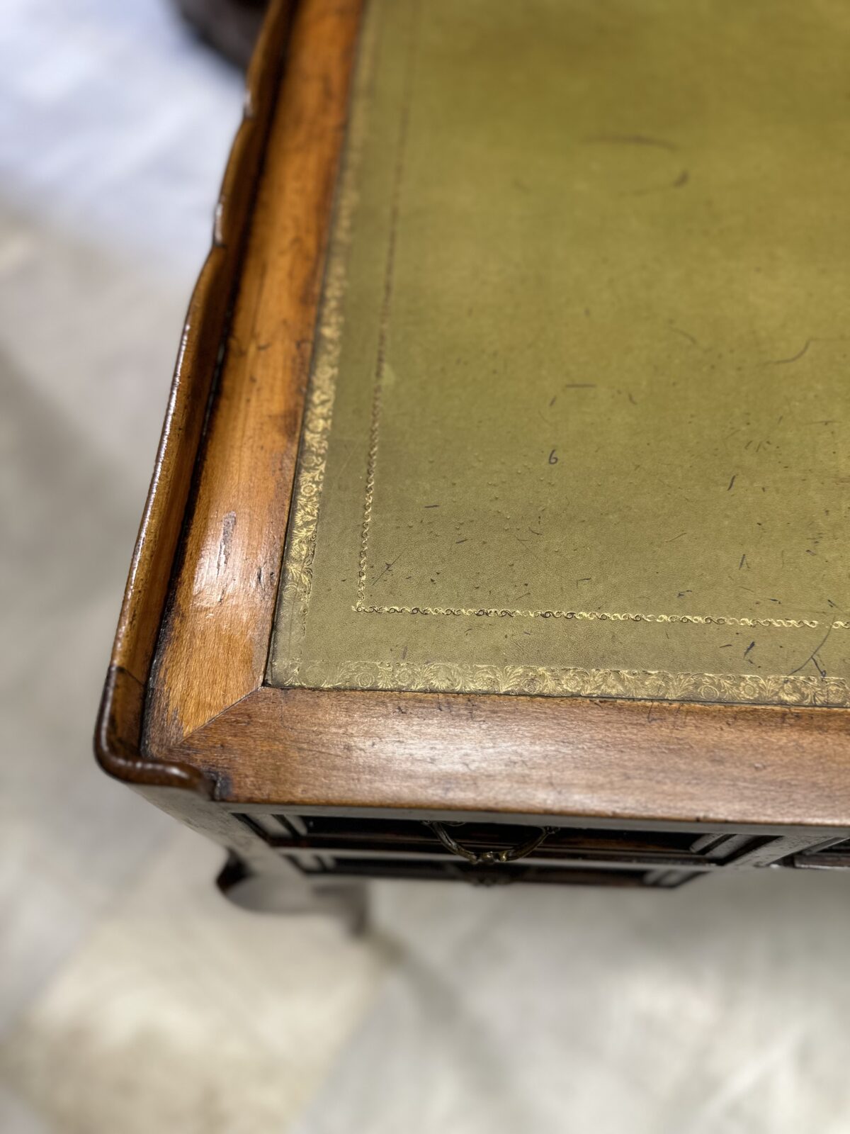 İngiliz ahşap çalışma masası - Görsel 4