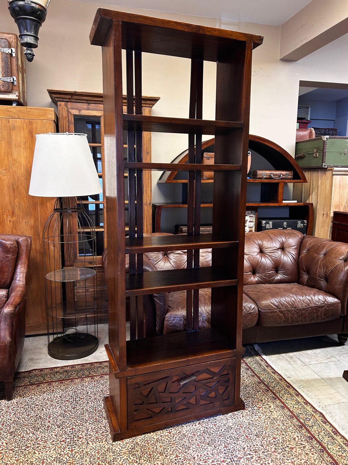 Uzakdoğu ahşap çift kitaplık - Görsel 5