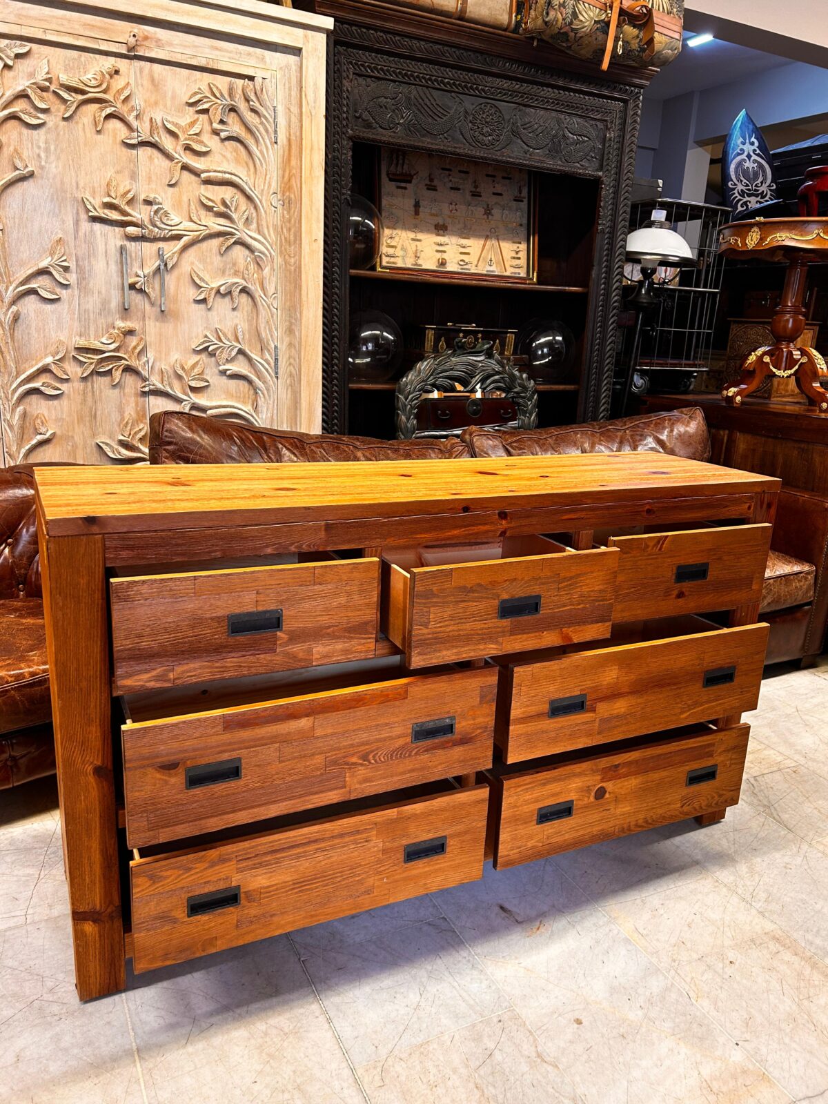 Mudo ahşap aynalı konsol - Görsel 7