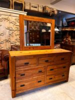 Mudo ahşap aynalı konsol