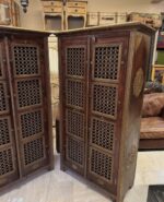 Antika pirinç işlemeli çift kitaplık - Görsel 2